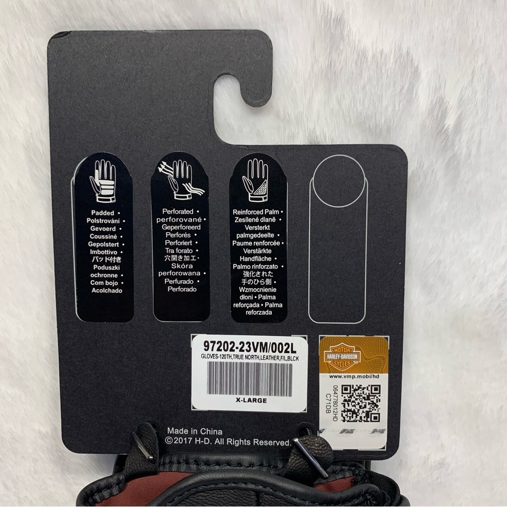 Harley-Davidson Men's 120th Anniversary True North Fingerless Gloves - Picture 5 of 16
